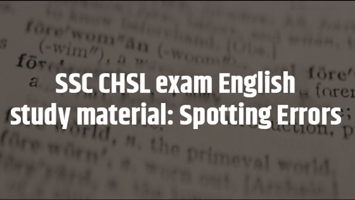 SSC CHSL spotting errors