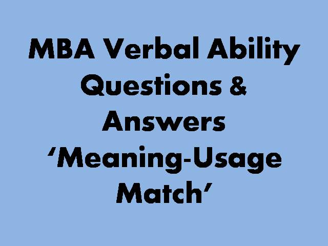 MBA Meaning Usage Match