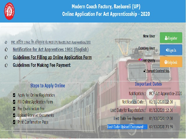 MCF Raebareli Apprentice Recruitment 2020
