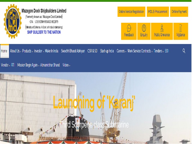 Mazagon Dock Apprentice Recruitment 2020-21