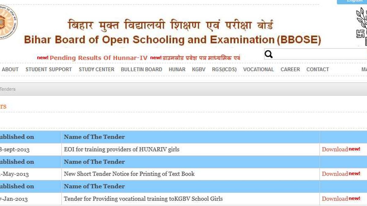Bihar Board of Open Schooling and Examination 