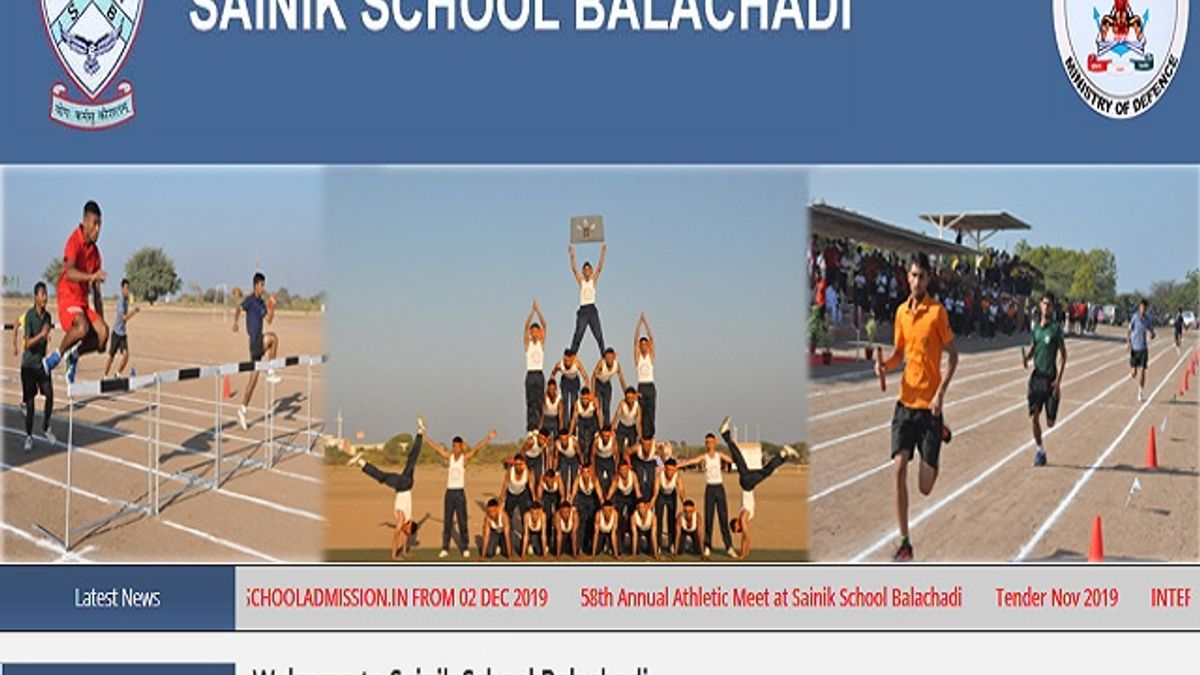 Sainik School Balachadi Jamnagar (Gujarat) 05 TGT, Counsellor and Other Posts 2020