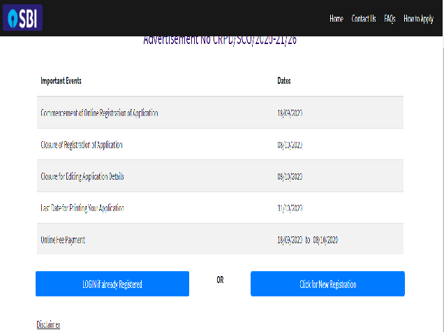 SBI SO Recruitment 2020