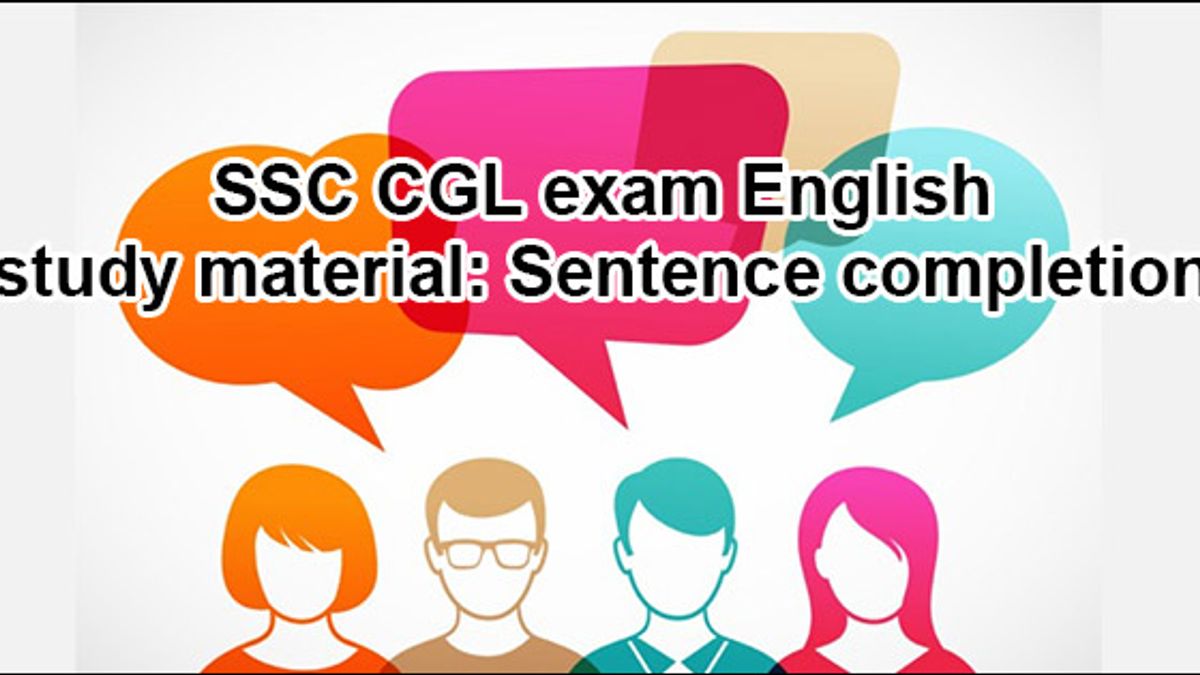 ssc cgl sentence completion