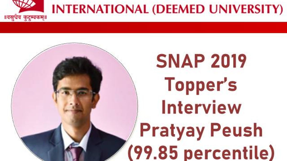 SNAP 2019 Topper Interview