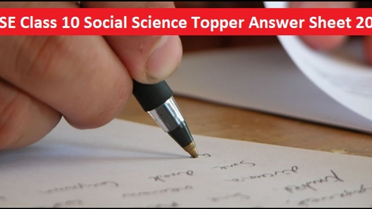 CBSE Class 10 Social Science Topper Answer Sheet 2019