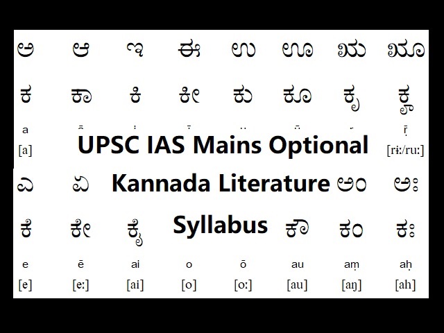 UPSC IAS Mains 2020: Optional Syllabus for Kannada Literature
