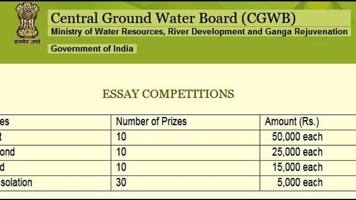  Water Conservation Essay Competition