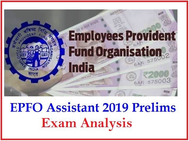 EPFO Assistant 2019 Exam Analysis