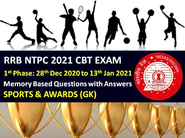 Rrb Ntpc 2021 Exam Memory Based Sports And Awards Gk Questions With