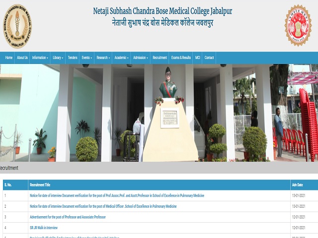 NSCBMC Recruitment 2021: Apply for 17 Professor and Associate Professor Posts