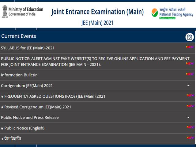 JEE Main 2021: NTA releases syllabus for Engineering ...