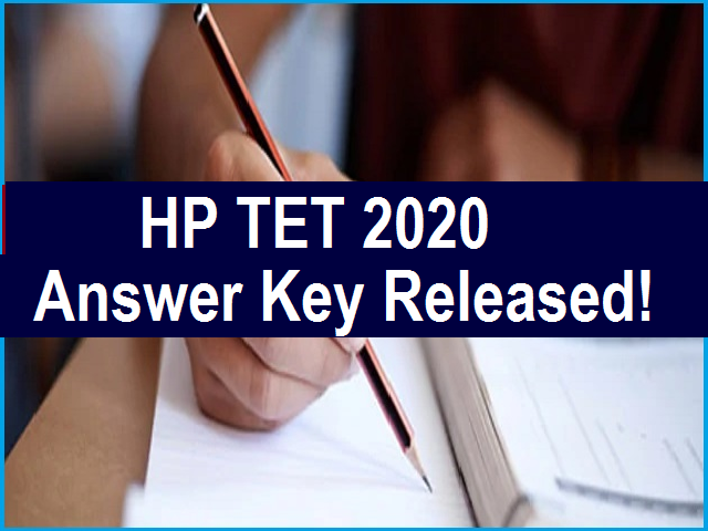 HP TET Answer Key 2020 