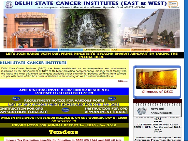Delhi State Cancer Institute (DSCI) Recruitment 2021: Apply for 21 Junior Resident Posts