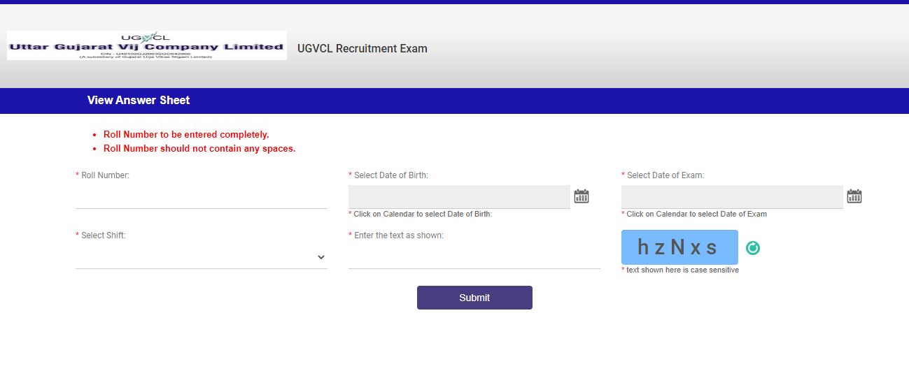 UGVCL Answer Key 2020-21 for Vidyut Sahayak and Other Posts Released @ugvcl.com, Submit Objection before 10 Jan
