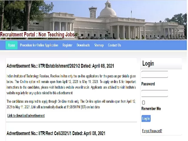 IIT Roorkee Recruitment 2021