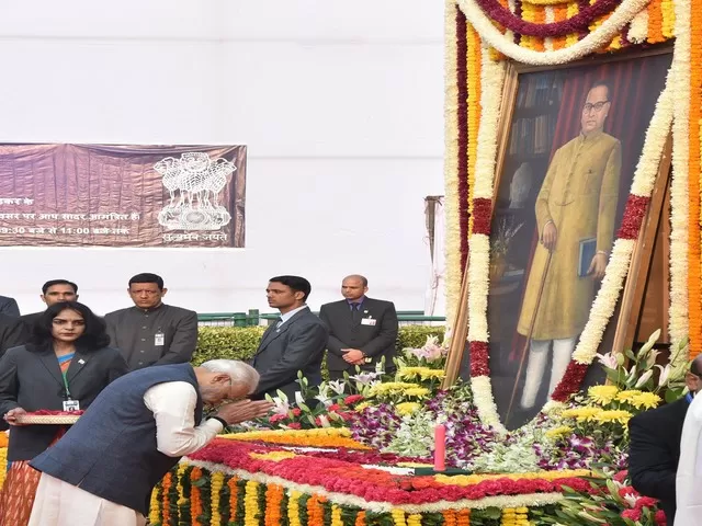 PM Modi pays tribute to Dr. BR Ambedkar, Image courtesy: Twitter/PM Narendra Modi