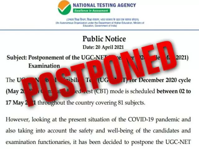 Nta Ugc Net Exam Dec Cycle Postponed Due To Covid Surge Official Notification