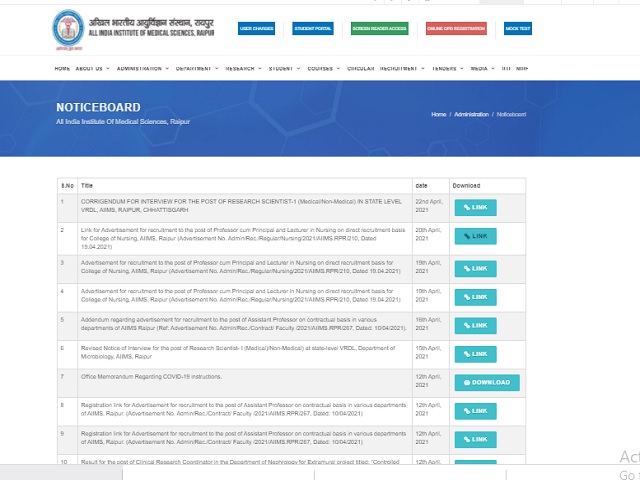 AIIMS Chhattisgarh Recruitment 2021: Apply Online for ...