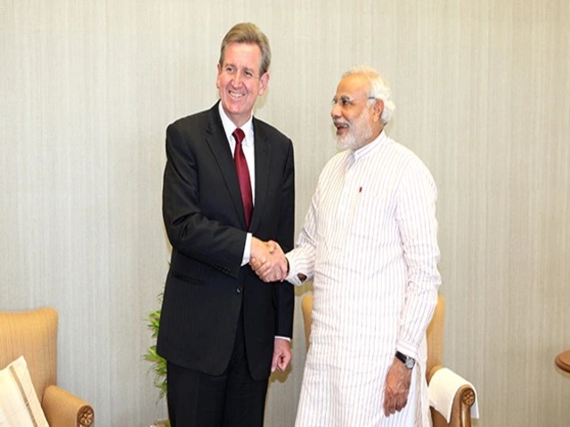Barry O'Farrell and PM Narendra Modi