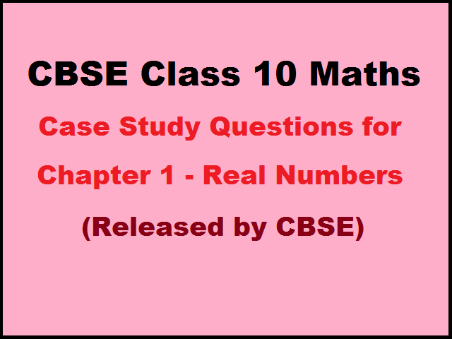 case study maths class 10 pdf