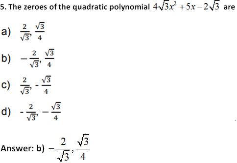 case study in polynomials class 10