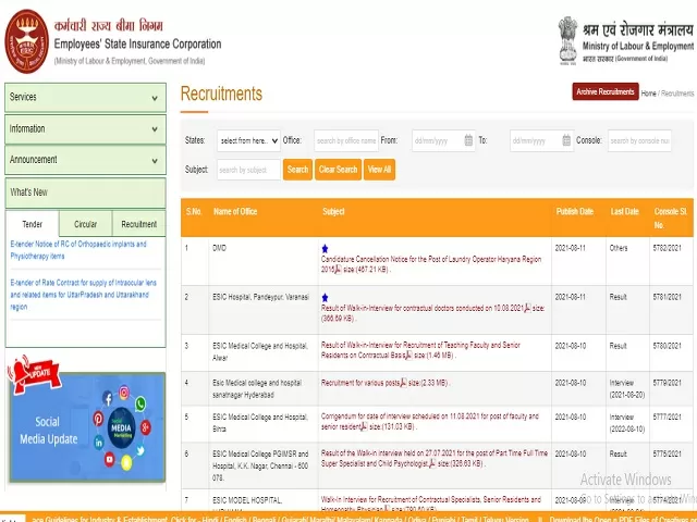 ESIC Hyderabad Recruitment 2021: Apply Faculty, Specialist, Sr. Resident and Jr. Resident Posts