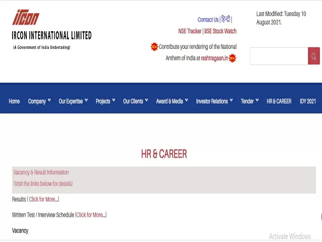 IRCON International Ltd. Work Engineers/Electrical and Site Supervisor/Electrical Posts