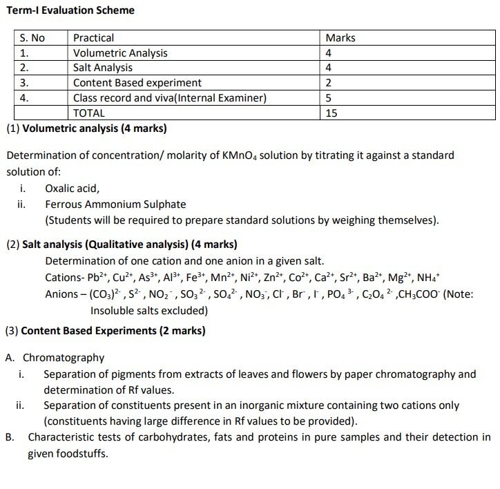 CBSE Class 12 Chemistry Syllabus 2021-22 (Term 1) PDF: CBSE Board Exam Sns-Brigh10