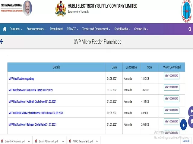 HESCOM Recruitment 2021: Apply Micro Feeder Franchisee Posts