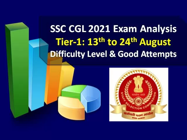 SSC CGL 2021 Exam Analysis (13th to 24th August-All Shifts): Check Tier-1 Question Paper Difficulty Level & Good Attempts to clear Cutoff