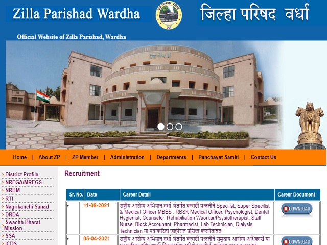 Zilla Parishad Wardha Recruitment 2021 Apply for 48 MO Staff