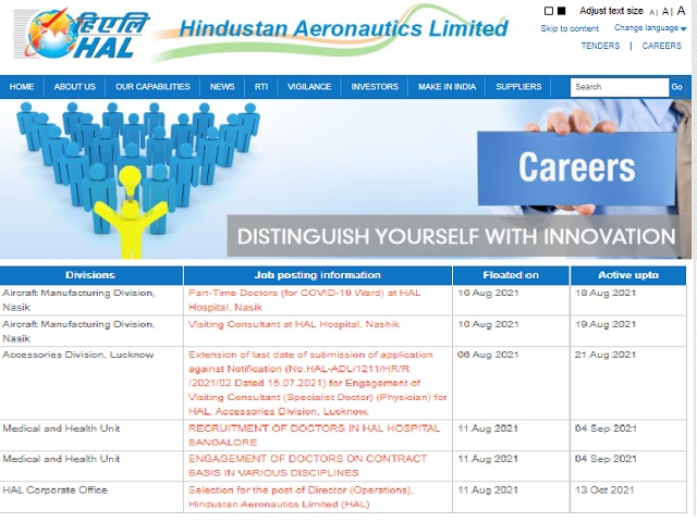 HAL Recruitment 2021: Apply Offline for 09 Medical Superintendent, Senior Medical Officer and Other Posts