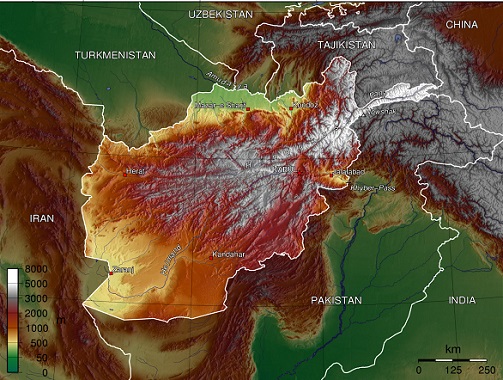 afghanistan map