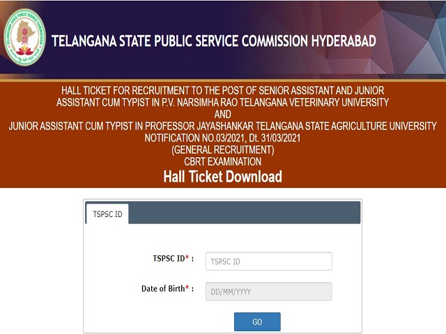 TSPSC Admit Card 2021 Out @tspsc.gov.in, Download Jr Assistant and Sr Assistant Admit Hall Ticket