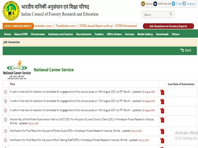 Institute of Forest Productivity (IFP) Ranchi JPA, JPF and PA Posts