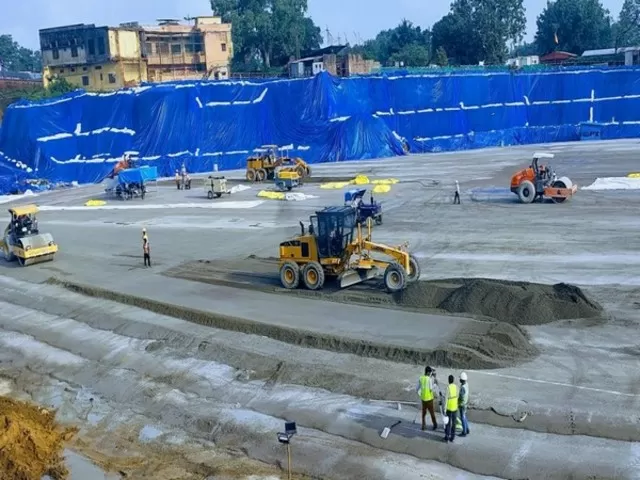 Ayodhya’s Ram Temple construction, Source: ANI