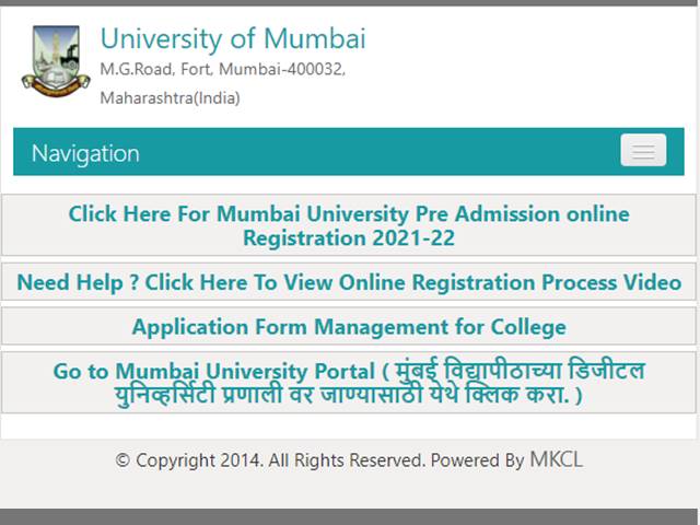 Mumbai University Admission 2021: Online Application Process Begins