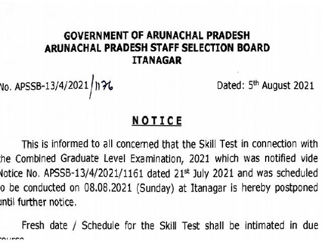APSSB CGL Admit Card 2021 Update: Exam Postponed @apssb.nic.in, New Dates to be communicated till further notice