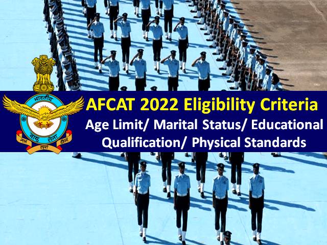 AFCAT Eligibility Criteria 2022: Check IAF Age Limit, Marital Status,  Educational Qualification, Physical Standards