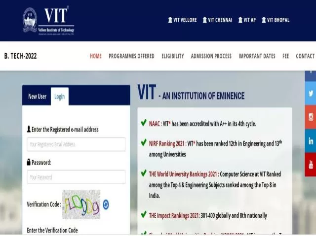 VITEEE 2022 applications