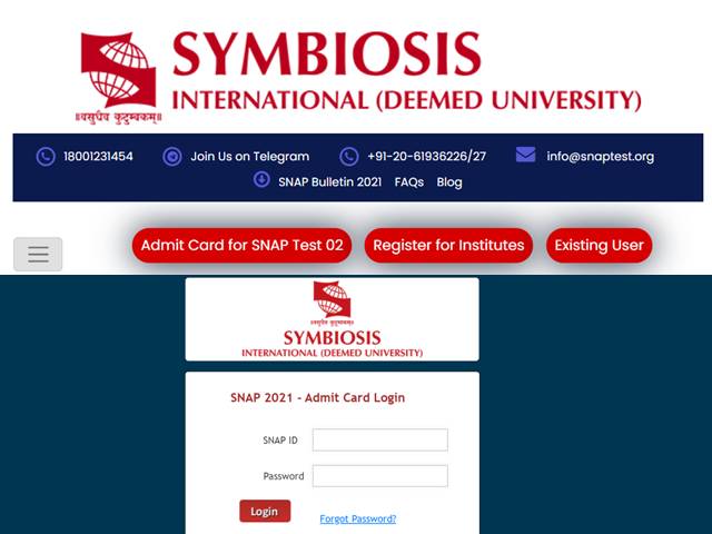 SNAP Test Admit Card 2021