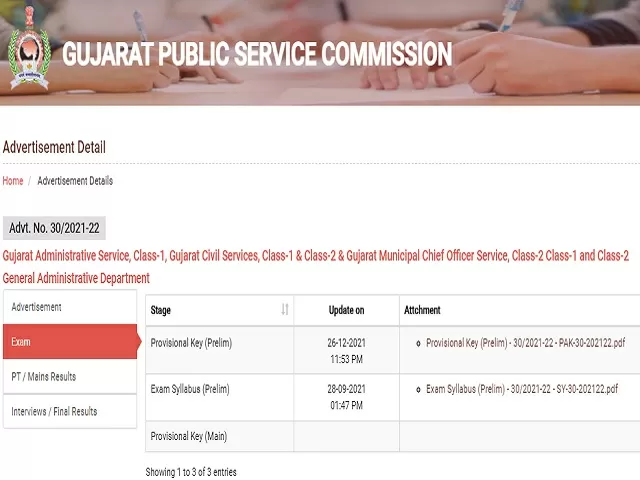 GPSC Civil Services Answer Key 2021