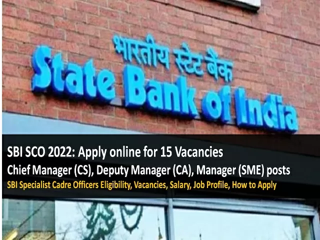 SBI Specialist Cadre Officers 2022 