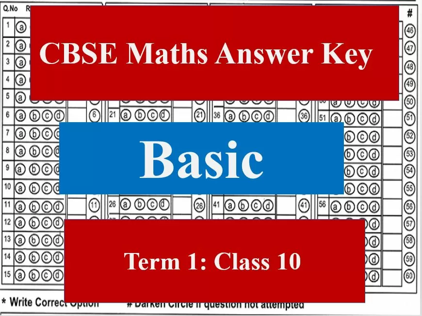 Cbse Answer Key Pdf Th Maths Term Cbse Board Exam