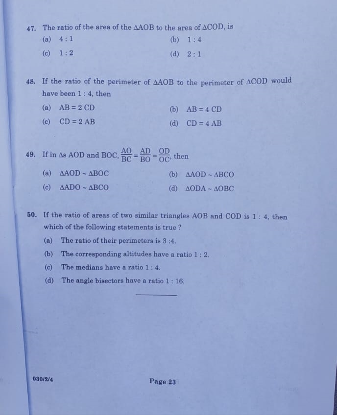 10th assignment answer key maths