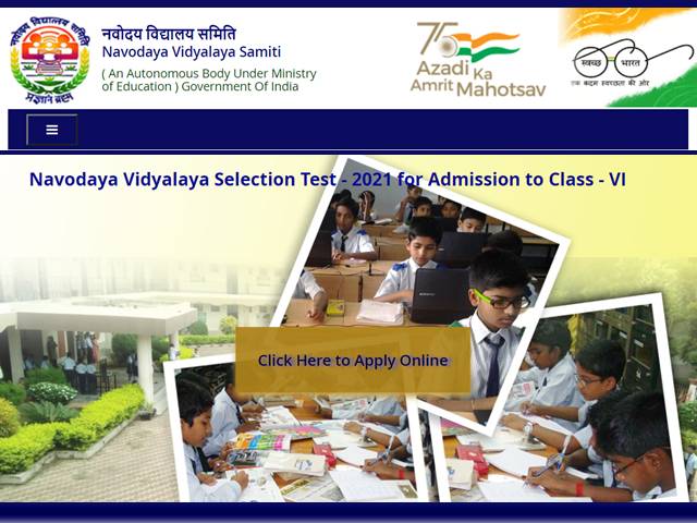 JNVST Class 6 Admission Test 2022: Application Correction Dates ...