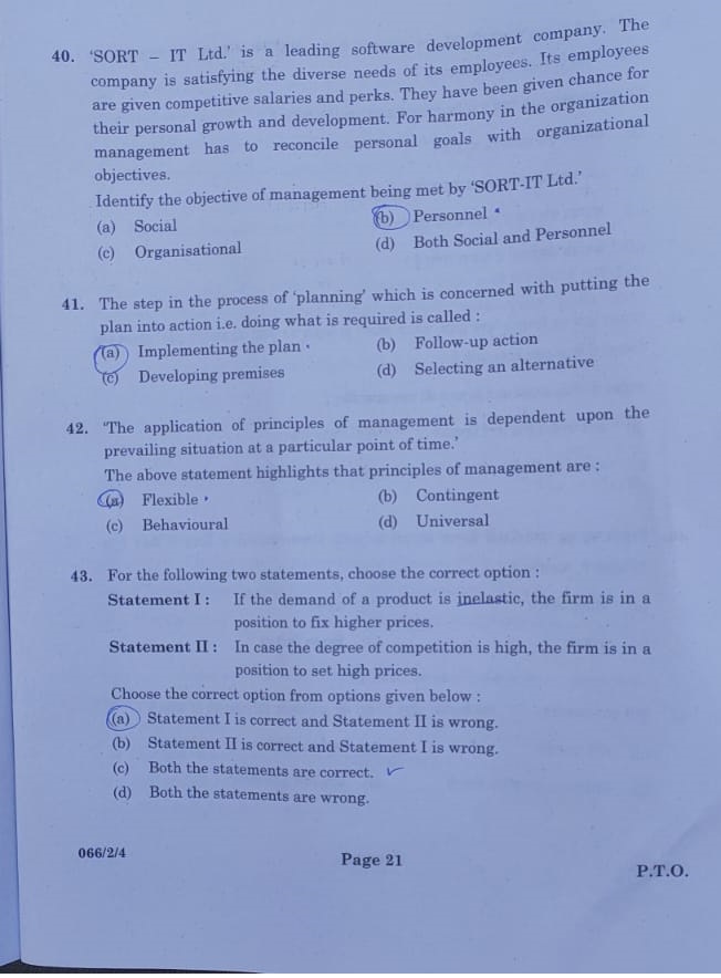 CBSE 12th Business Studies Answer Key 2021-22: CBSE Board Exam 2021-22!