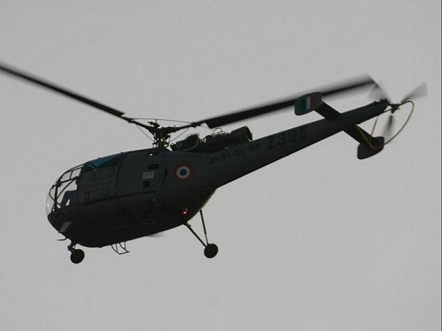 Military chopper crashes in India