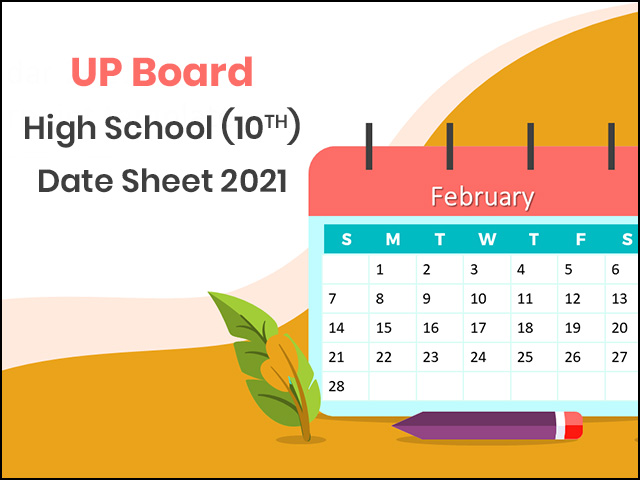 UP Board High School (10th) Time Table 2021 (Revised): UP Board 10th Date Sheet 2021 - PDF